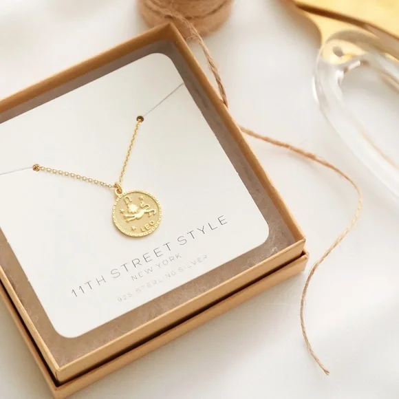 Gemini Zodiac Necklace | 14k Gold Plated - Picture 5 of 9